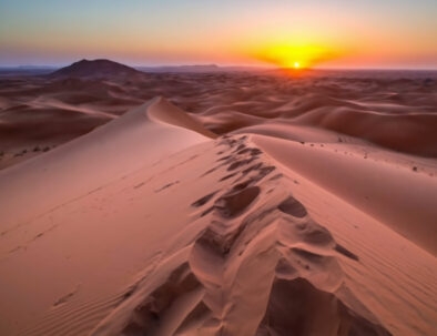 sunset in the desert merzouga with our 7-day tour from casablanca to marrakech
