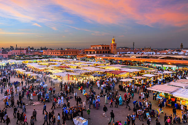  Jamaa el Fna market in old Medina, Marrakesh, Morocco