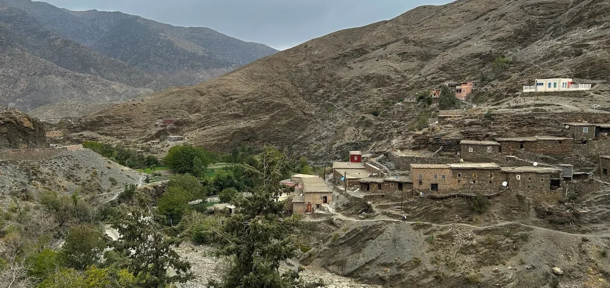 High Atlas Berber village on the road from Marrakech to Merzouga Desert