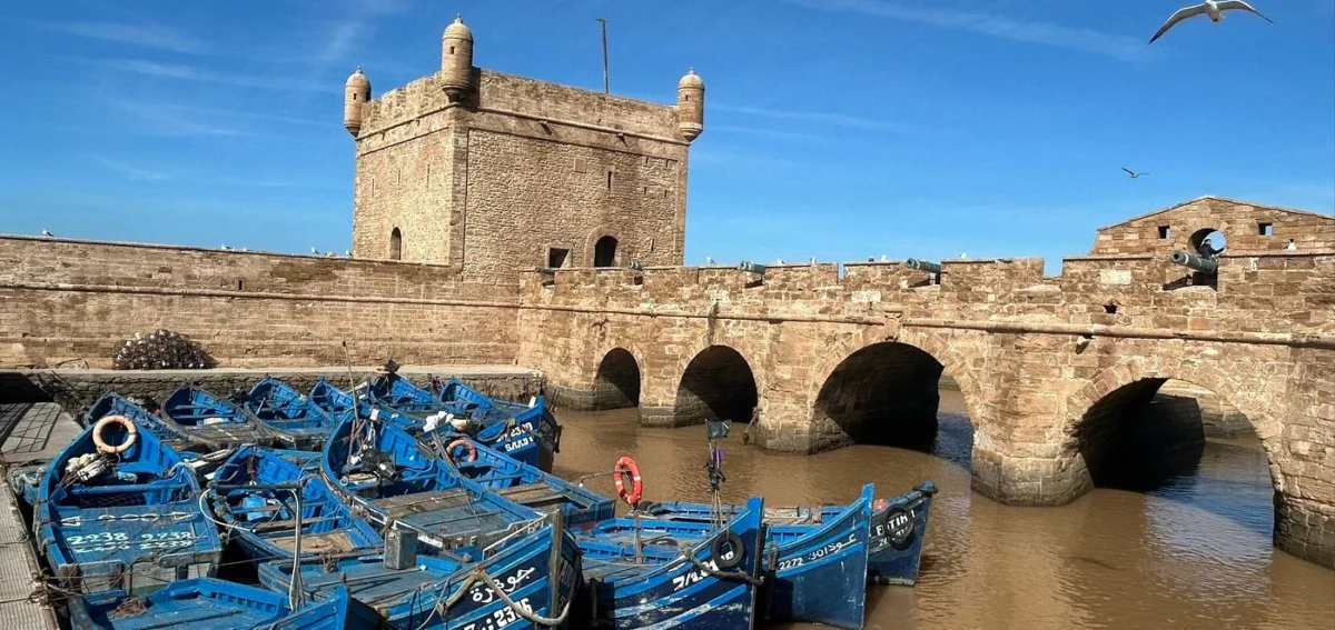 Essaouira fishing port during a 10 days Morocco tour from Casablanca