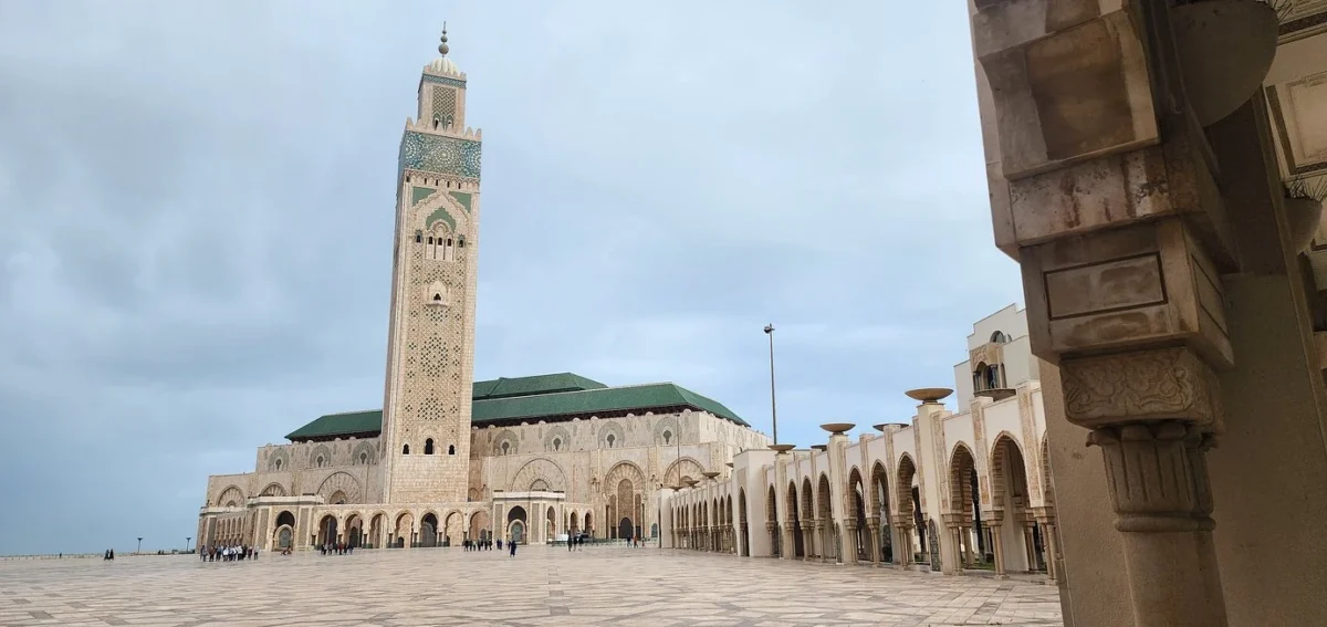 Hassan II Mosque in Casablanca at the start of a Morocco tour from Casablanca to Marrakech