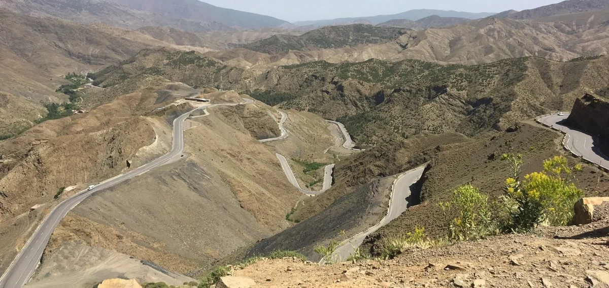 High Atlas Mountains and Tizi n’Tichka road during a Morocco tour from Casablanca to Marrakech