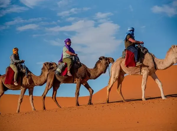 Tour por el desierto de 3 días desde Errachidia a Fes con paseo en camello por las dunas de Erg Chebbi en Merzouga