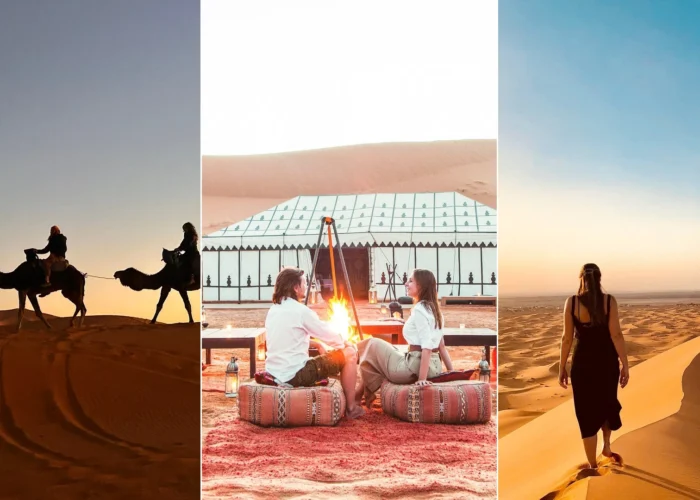 Paseo en camello, campamento del desierto y dunas de Merzouga en un tour de 3 días de Errachidia a Merzouga por el desierto.