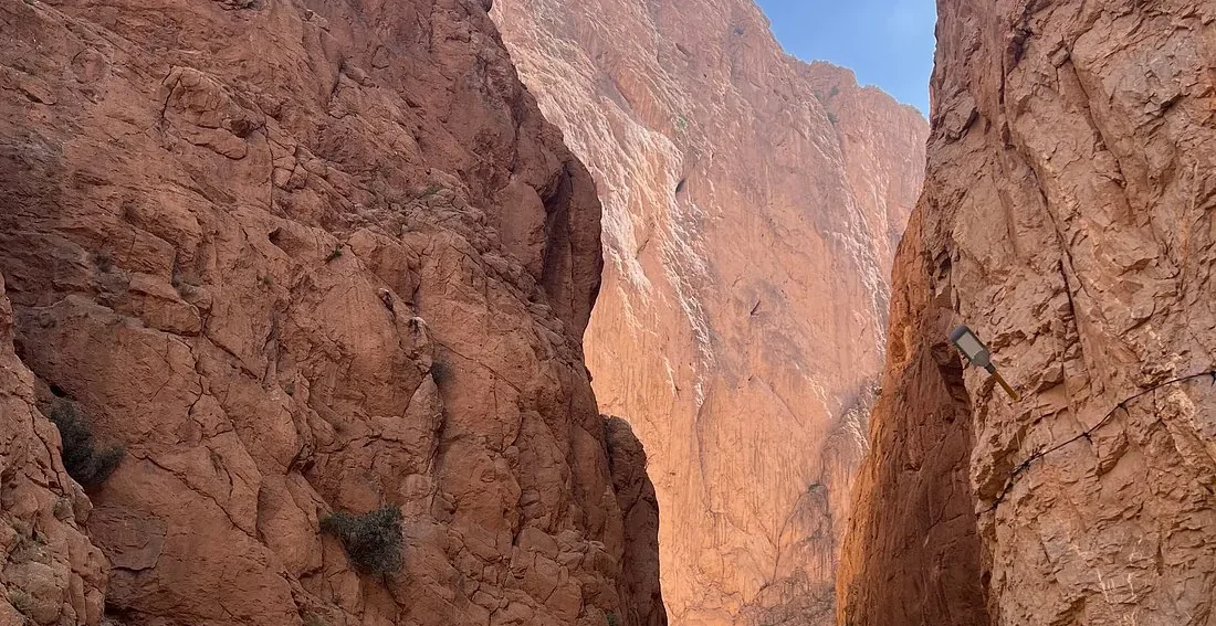 Todra Gorge canyon on the 3 day tour from Ouarzazate to Fes via Merzouga Desert