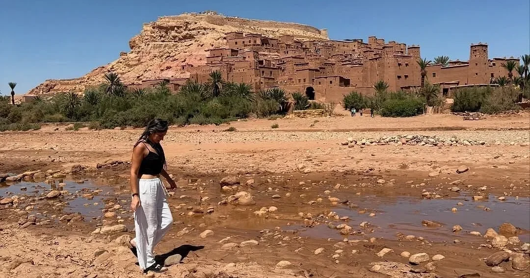 Ait Ben Haddou kasbah visit during a 5 days Morocco tour from Rabat to Marrakech.