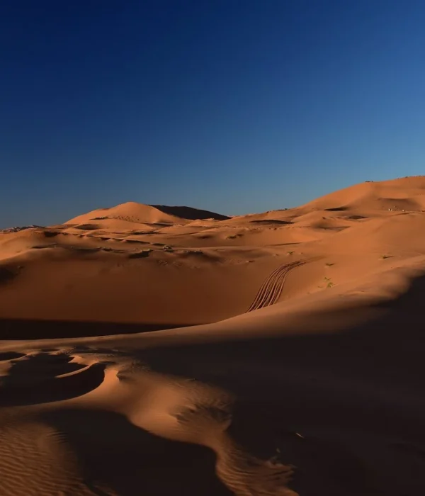 Dune del Sahara dell'Erg Chebbi durante un tour di 6 giorni in Marocco da Rabat a Marrakech