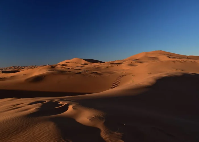Erg Chebbi Sahara dunes during a 6 days Morocco tour from Rabat to Marrakech