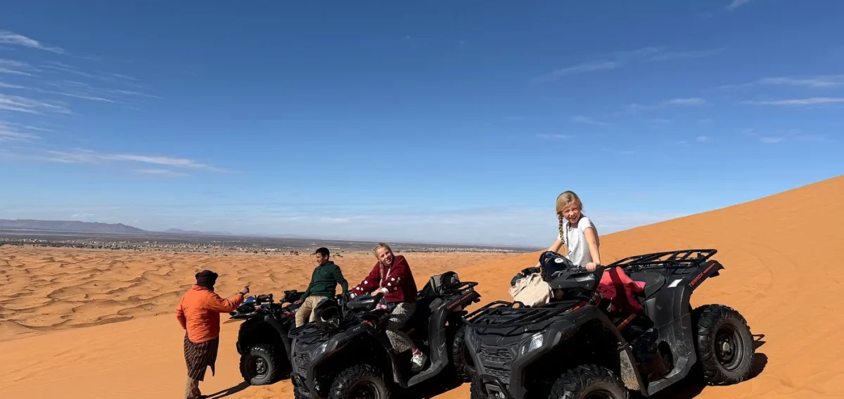 Quad biking adventure in Erg Chebbi dunes near Merzouga Morocco