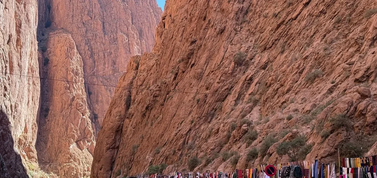 Todra Gorge stop during a 6 days Morocco tour from Rabat to Marrakech